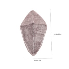 VICASKY 2pcs Coral Fleece Hair Drying Caps for Women Super Absorbent Shower Turban Wrap Quick Dry Hair Towels Charcoal Purple Green Yellow