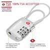 2 Pack TSA Approved Travel Luggage Locks, Long Cable Combination