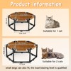 Tresbro Cat Bed, Hexagon Warm Elevated Cat Bed with Thick