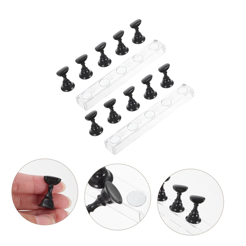 Baluue Nail Tips Stand Holder for Press-on Nails Acrylic Practice