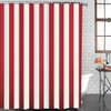 Emvency Red and White Stripe Shower Curtain Abstract Classic Beautiful