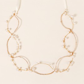 Bride Wedding Headband Bridal Headpieces Pearl Hair Vine Wedding Hair Accessories for Brides