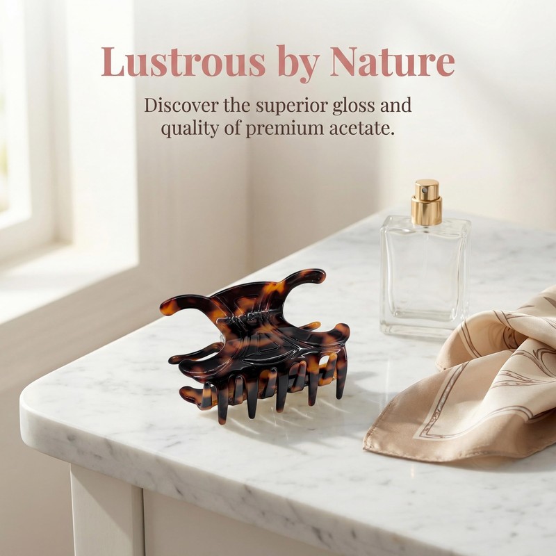 Butterfly Claw Clips for Women, 4 Pack Acetate Medium Claw