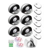Topes para Puertas Chicon Pack 6 Magnéticos Acero Inoxidable con