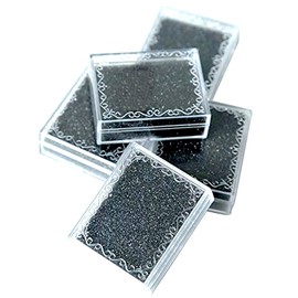 Black Plastic Badge Case, Set of 5, Box Case, Storage Collection, Accessory Accessories, Earrings, Ring, Belly Cord