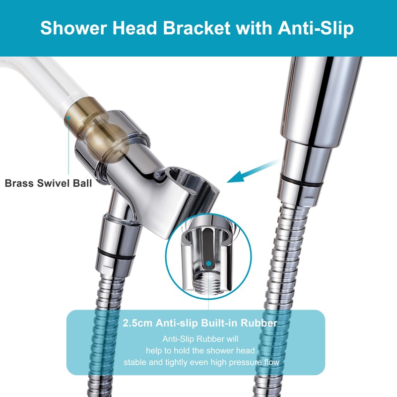Umyder Handheld Shower Head with ON/OFF Switch,Detachable 8 Mode High