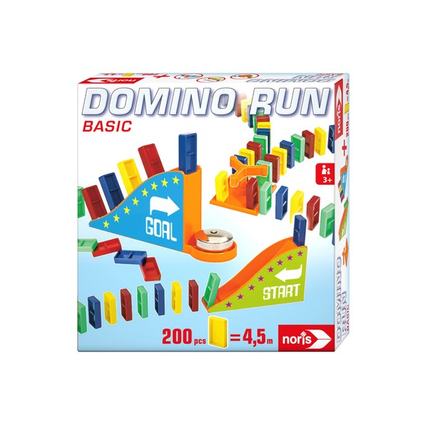 Noris Domino Run Basic, 606062022, set da 200 pietre e una rampa per un parcour, a partire da 3 anni