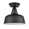 TENGIANTS Farmhouse Matte Black Ceiling Light Fixture Rustic Barn Intusrial