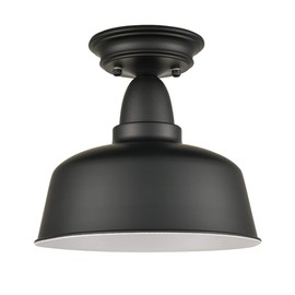 TENGIANTS Farmhouse Matte Black Ceiling Light Fixture Rustic Barn Intusrial Semi Flush Mount Ceiling Lights for Kitchen Dining Room Hallway Porch Foyer Entryway Laundry Corridor…