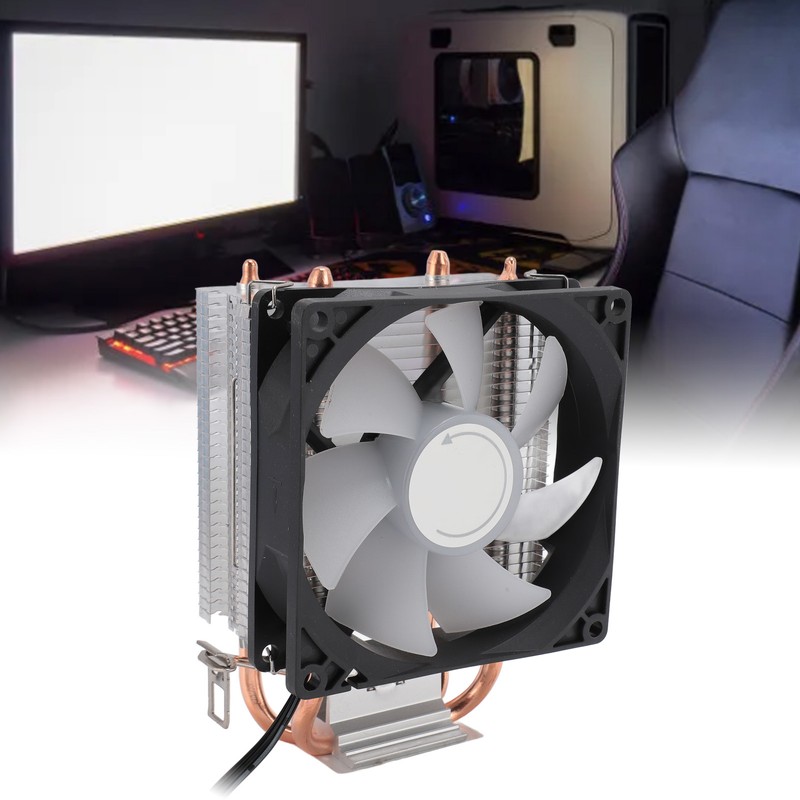 CPU Cooler Dual Heat Pipe 48CFM DC12V Quiet Operation Hydraulic