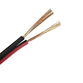 OHM Speaker Cord for Wiring, Red/Black, 16.4 ft (5 m) (04-7399)