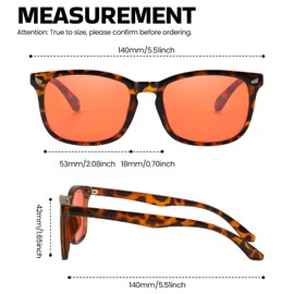 SODQW 2 Pack Blue Light Blocking Glasses for Women Men Improve Sleep Anti Blue Eyeglass Orange Lens for Computer TV Phone