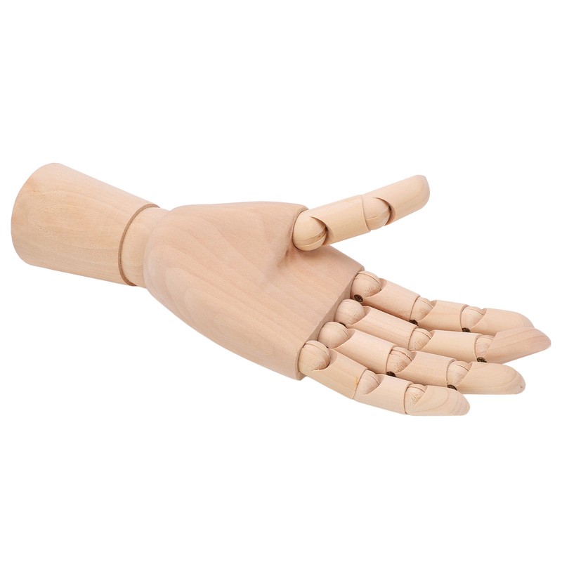 Wooden Hand Rotation Joint Professional Hand Model Various Shapes Wooden