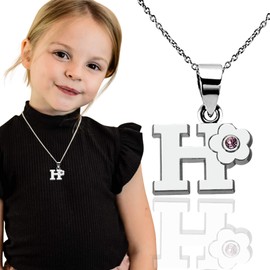 JennyWrenJewels Children's Initial Letter A-Z Pendant Necklace | Gifts for girls birthday, christmas, party | Jewellery Gift for daughter, niece, friend, sister