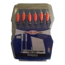 Bespeco Cable Rca De 3 Metros Para Audio Y Video Bespeco Profesional