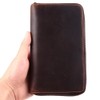 Risedot Zippered Pen Organizer, Leather Zippered Pen Pouch, Fountain Roller