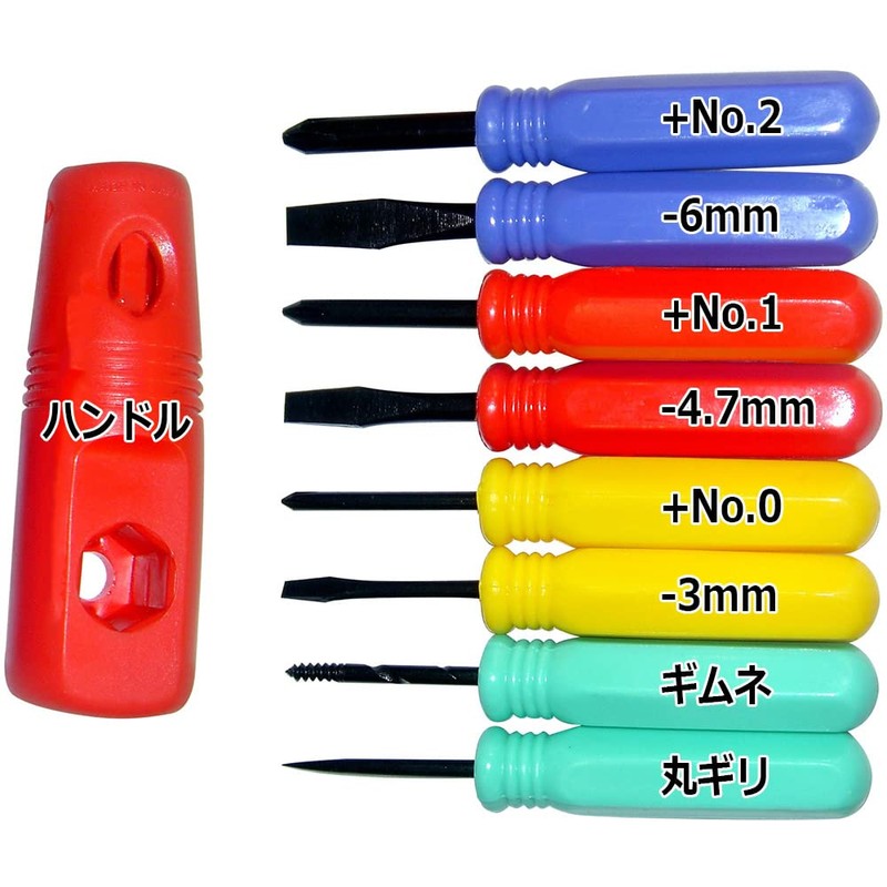 E-Value ED-150 Screwdriver Set -3/-4.7/-6/+0/+1/+2/Round Gilli/Gimne Set of 8
