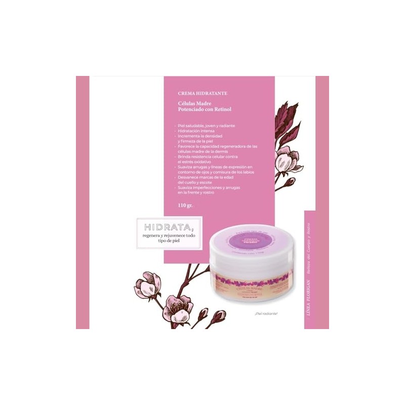 FLORIGAN Crema Hidratante Versátil CÉLULAS MADRE 110grs. FLORIGAN