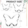 LUBTOSMN Butterfly Cookie Cutter Set-Size 3.9" 3.1" 2.4"-3 Piece-Butterfly Fondant