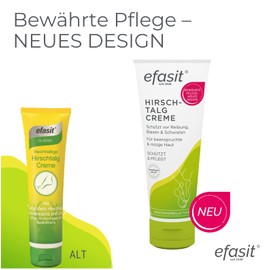 efasit Deer Tallow Cream 75 ml - Deer Tallow Foot Cream Protects Against Friction, Blisters and Calluses, Also Suitable as Deer Tallow Sports Cream, Wounds Rubbing is Prevented