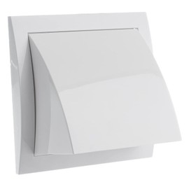 Steinberg14 Dryer Vent Cover Outside 4 inch - ABS Plastic Dryer Wall Vent Grille - White Rain Cover with Non-Return Flap - Outdoor Exhaust Dryer Vent Covers