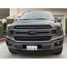 HHLOU 7.75 inch Aluminum Rear Tailgate Overlay Emblem,America Black Flag Oval Emblem Compatible with Ford Expedition,2020-22 Ford F250 F350 (Black)