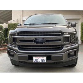HHLOU 7.75 inch Aluminum Rear Tailgate Overlay Emblem,America Black Flag Oval Emblem Compatible with Ford Expedition,2020-22 Ford F250 F350 (Black)
