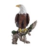 Generic Perching Bald Eagle Statue Resin Ornament Desk Decoration Decorative
