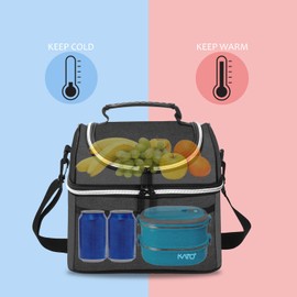Kato Tirrinia Lunch Bag for Men/Work, Fitness Cooler Bag, Picnic Bag, Insulated Leak-proof Small Thermal Bag for School, Foldable, Fitness, Outdoor
