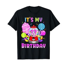 Candy Gumball Machine It's My 13th Birthday Girl 13 Year old T-Shirt