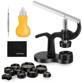 Eventronic 16Pcs Watch Press Tool Set, Back Case Closer for Closing Watch Cover, Watch Battery Replacement Tool Kit with 18 to 50mm Circular Dials