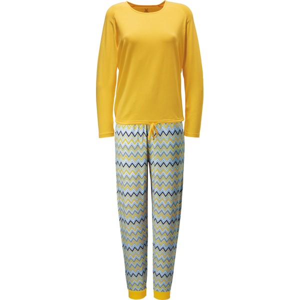Erwin Müller Ladies Single Jersey Pyjamas, yellow