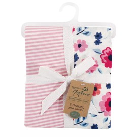 Touched by Nature Baby Girl Organic Cotton Crib Sheet, Garden Floral, One Size