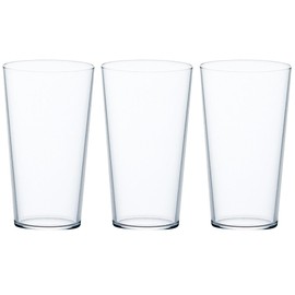 Aderia L6648 Tenel Tumbler 10, 10.1 fl oz (300 ml), Set of 3, Good Design Award Winner, Dishwasher Safe, Made in Japan, Clear High Ball, Cup, Wedding, Celebration, Beer, Stylish, Present, Popular