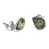 Ian and Valeri Co. Green Amber Sterling Silver Stud Earrings