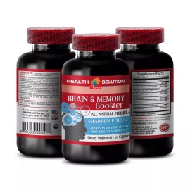 Health Solution USA Brain cells protection - BRAIN & MEMORY BOOSTER - Mental vitality herbs 2 Bottle
