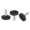 uxcell 30pcs M4 x 10mm Metric Male Thread Knurled Knobs,