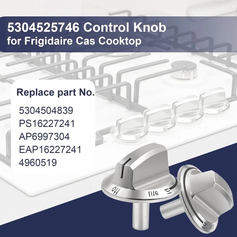 For Frigidaire 5PCS Fit for Gas Range Knobs Stove Parts