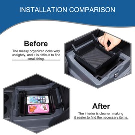 Bekantogy Car Armrest Storage Box Tray Compatible with INEOS Grenadier 2022 2023 2024 2025 Center Console Armrest Organizer Storage Box Tray With Anti-Slip Mat ABS Accessories