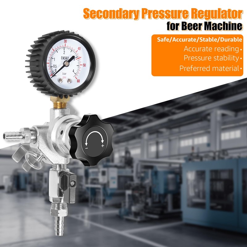 IMAICTUU Beer Secondary Regulator Bar Wall Regulator with 8mm Outlet