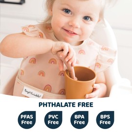 Tiny Twinkle Tiny Twinkle - Mess-proof Easy Bib 3 Pack - Unicorn, Rainbow, Burgundy