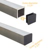 Uenhoy 30 Pcs 1-1/4" Square Plastic Plugs Insert End Caps
