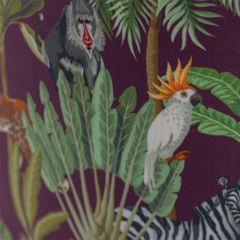 firstchoicelighting Safari Jungle Design Velvet Easy Fit Ceiling Pendant Lightshade