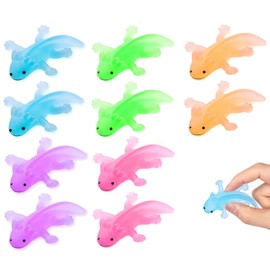 10 PCS Axolotl Squishy, Axolotl Toy, Squishy Fidget Toys, Axolotl Toys, Stretch and Squeeze Stress Toys, Stress Relief Balls Anxiety Relief Squeezing Squishy Balls Funny Fidget (Random Color)