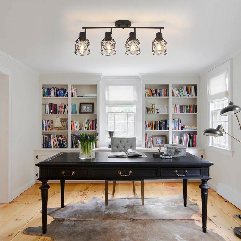 BUXVRCS Adjustable Multi-Directional Black Light Fixtures, Semi Flush Mount Ceiling