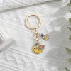 MUCOOS Childlike Keyring, Cartoon Astronaut Keyring, Cute Sleeping Bear Pendant,
