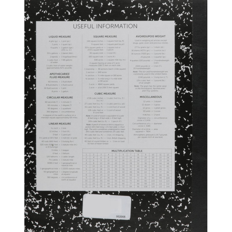 School Smart Flexible Cover Ruled Composition Book, 48 Sheets, 9-3/4