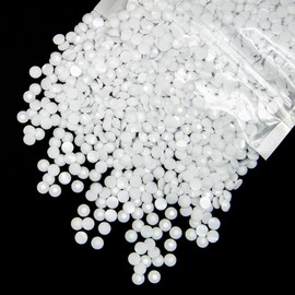 qiipii 2700PCS 4mm White Resin Rhinestones for Crafting Pure White Flatback Jelly Resin Stones Bulk SS16 Non-Hotfix Diamonds Gems Charms for Nails Face Eyes Makeup Body Mug Tumblers Bottles DIY Crafts