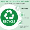 Bueake Pack of 16 Recycle Sticker for Trash Bins self