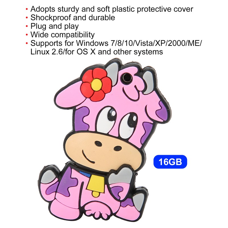 Cartoon U Disk Plastic Appearance High Speed Bulk Storage Flash